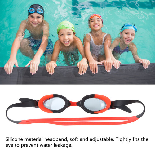 Kinderschwimmbrille - Rot/Schwarz klare Sicht 2