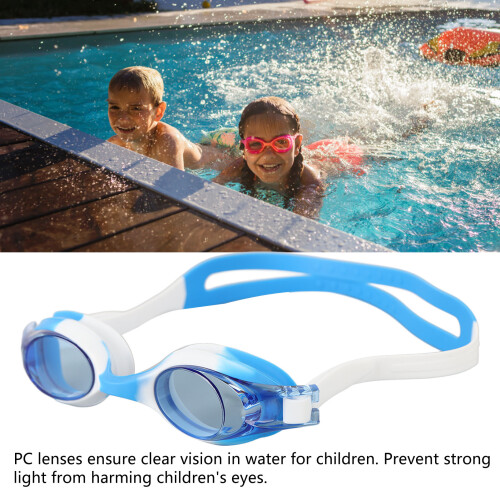 Blau-Weiß Kinderschwimmbrille Silikon+PC 2