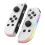 (White)Wireless Joy Game Controller Compatible Switch Led Gamepad Joystick Replacement 1