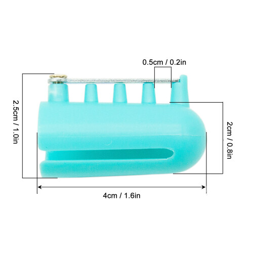 5pcs Plastic Yarn Guide Set, Adjustable, Green & Blue for Knitting 1