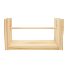 Horizontaler Garnhalter, 24 cm Spindel, Glänzendes Holz