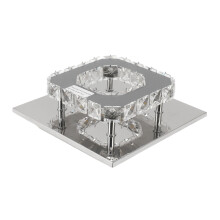 3-flammige Farb-LED-Deckenlampe 12W 20x20cm Silber