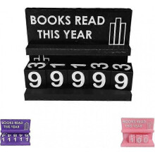 (Purple)Bookshelf Decor Book Read This Year Counter, Books Read This Year Counter