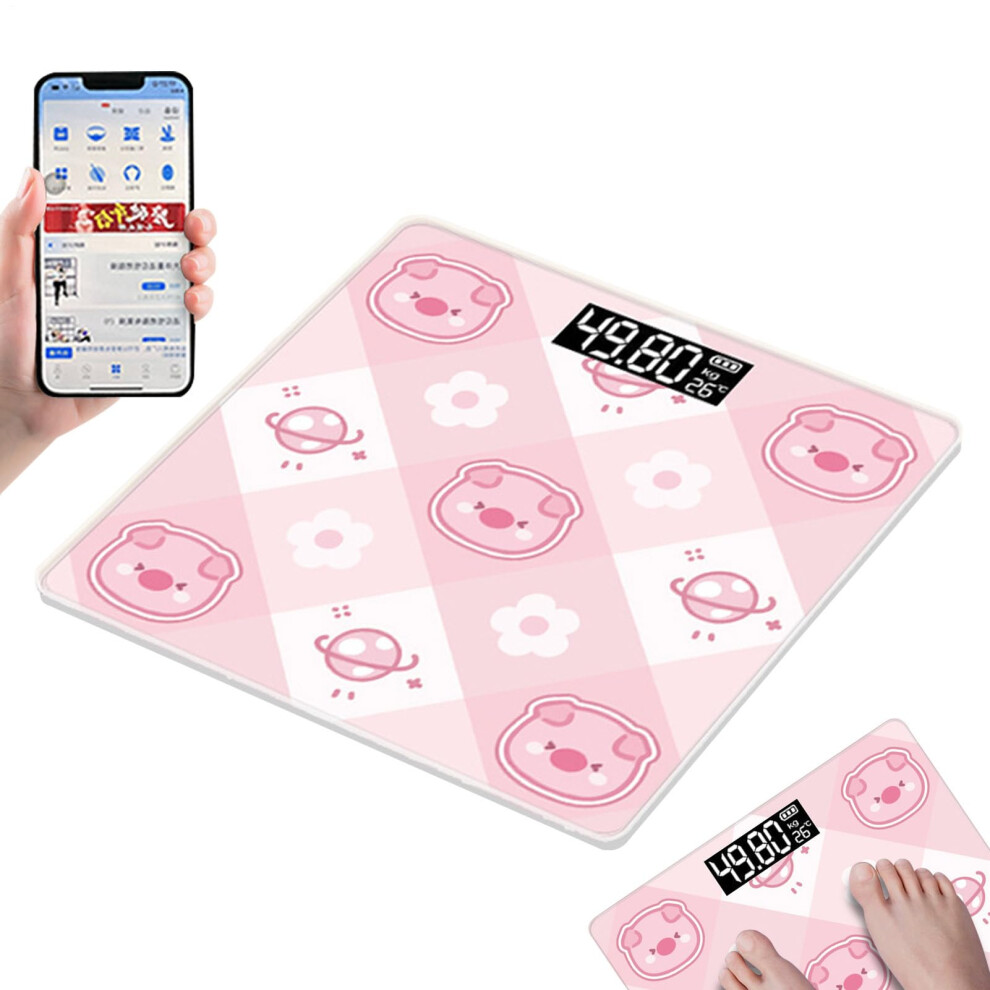 Body Fat Scales - Percentage Fat Content Analysis, Smart Scale, High Precision With Temperature Display, App Compatible