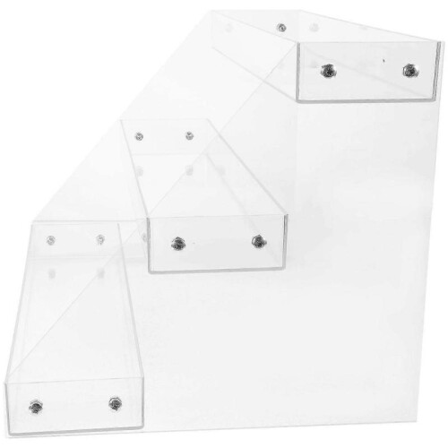 Beverage Storage Transparent Acrylic Display Riser Multi-tiered Modern Retail Environment Height Adj