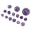 15pcs Acrylic Polyhedral Dice Set 3-100 Sides for Table RPG Games 2