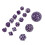 15pcs Acrylic Polyhedral Dice Set 3-100 Sides for Table RPG Games 14