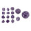 15pcs Acrylic Polyhedral Dice Set 3-100 Sides for Table RPG Games 8