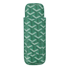 Leder-Zigarrenetui für 2 Zigarren grün 6,5x18 cm Cutter