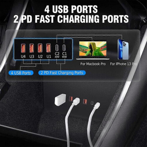 For Model3/Y Central Control Docking Station 4 USB Port Data Recovery Module Hub 1