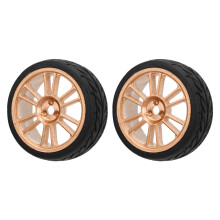 2 Stück S16 EX16 RC-Reifen 49mmx18mm, Schwarz & Kupfer