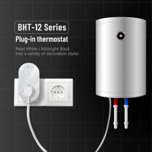 WiFi Digital Thermostat Outlet Plug 16A Outlet Tuya App Voice Control Socket Temperature Controller 5+1+1 Six Periods & Heating and Cooling Mode with