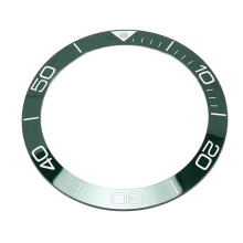 Keramischer Lünetteneinsatz 38,6 mm Pro Grün-Weiß-Ziffer
