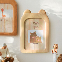 Ins Cute 7-Inch Cartoon Photo Frame Beige Bear Office Desktop Decor
