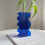 Acrylvase in Blau mit Wellenform - moderne, einzigartige Form 8,8 oz 7