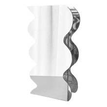 Einzigartige wellenförmige Acrylvase, klar, 8.8oz, Einheitsgröße