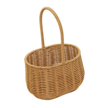 Portabler geflochtener Korb aus PP-Rattan - 19,5 x 15 x 29 cm