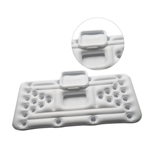 Inflatable Table White For Outdoor Activities, Pool Drink Holder, Floating Drink Holder, Inflatable Roller Coaster
