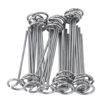 30pcs 102mm Galvanized Steel G Shape Landscape Pins for Garden & Tent Stakes