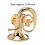 Messing Miniatur-Tuba Reversbrosche Gold 0,98 Zoll 2
