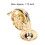 Goldene Waldhorn-Brosche - Messing 1,12 Zoll. 2