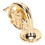 Goldene Waldhorn-Brosche - Messing 1,12 Zoll. 1