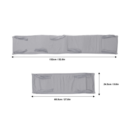Universal Grey Crib Bed Rail Guard - Safe Sleep Quick Install 1