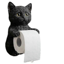 (Black cat) Cat Paper Holder Toilet wall roll paper