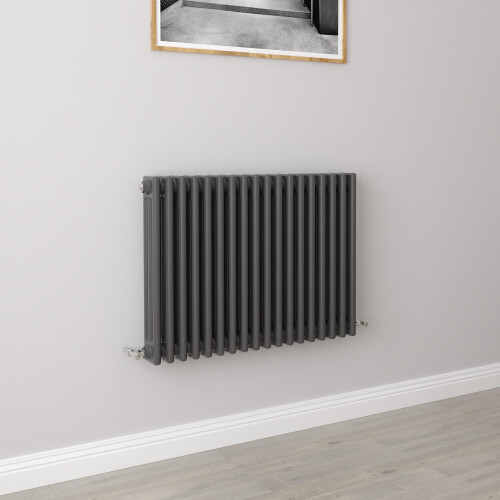 AICA (600x830mm 3 Column) Traditional Cast Iron Radiator Anthracite