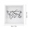 Shadow Box Ticket Frame Storage Box 20x20cm Map Pattern White 2