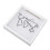 Shadow Box Ticket Frame Storage Box 20x20cm Map Pattern White 12