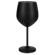 (Dumb Black)Premium Stainless Steel Cups For Parties Stainless Steel Stemmed Goblets Drinkware for Dinner Party