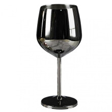 (Black)Premium Stainless Steel Cups For Parties Stainless Steel Stemmed Goblets Drinkware for Dinner Party