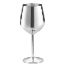 (Silver)Premium Stainless Steel Cups For Parties Stainless Steel Stemmed Goblets Drinkware for Dinner Party