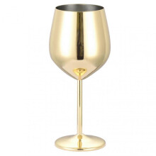 (Glod)Premium Stainless Steel Cups For Parties Stainless Steel Stemmed Goblets Drinkware for Dinner Party