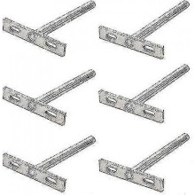 6pcs Concealed Shelf Support Floating Shelf Brackets T Brackets Fixings Hardware for Any Type Of She