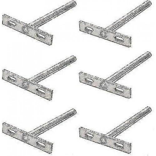 6pcs Concealed Shelf Support Floating Shelf Brackets T Brackets Fixings Hardware for Any Type Of She