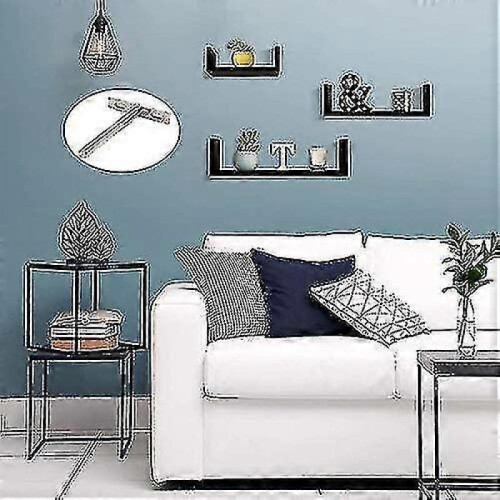 6pcs Concealed Shelf Support Floating Shelf Brackets T Brackets Fixings Hardware for Any Type Of She 1