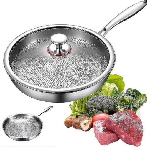 (B,28CM)Titanium Pan Pro With Lid 2025 Durable Scratch Non Stick Titanium Pan For Cooking