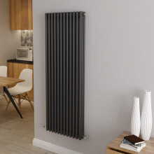 (1500x560mm 3 Column) Traditional Cast Iron Radiator Anthracite