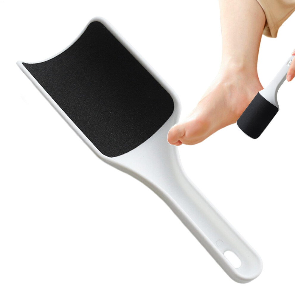 White Foot Scrubber Callus Remover Natural Volcanic Stone Ergonomic Manual Heel Scrub Pedicure Tool For Women Men