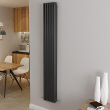 (1800x290mm 3 Column) Traditional Cast Iron Radiator Anthracite