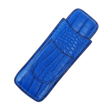 Zigarren-Etui aus braunem Leder für zwei Zigarren – tragbar