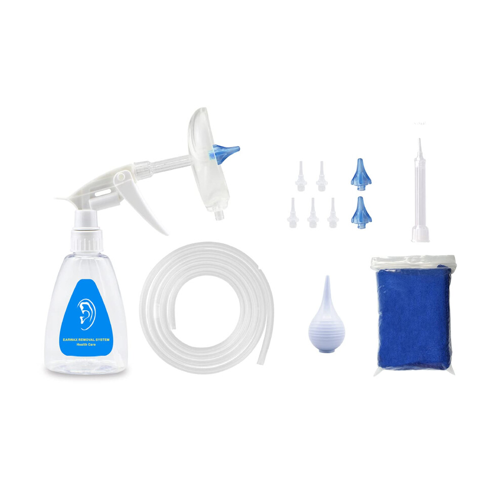 Earwax Removal Kit With Ear Wash Bottle, Safe Ear Irrigation Set, Soft Tube Or Straight Tube Option, Replacement Nozzle