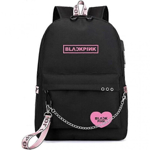 Blackpink Backpack, USB Rechargeable Backpack, School Backpack for Students