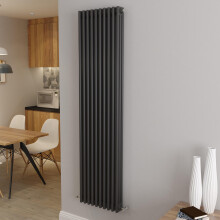 (1800x470mm 3 Column) Traditional Cast Iron Radiator Anthracite