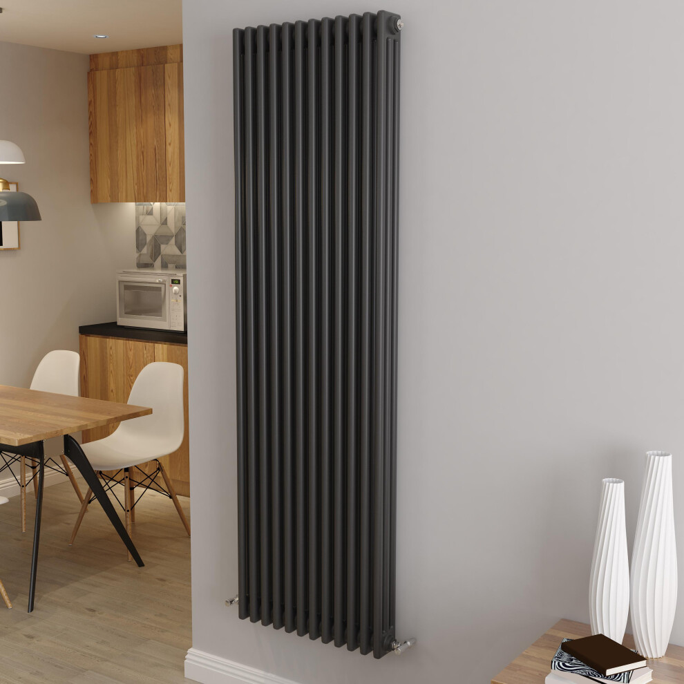Aica (1800X560mm 3 Column) Traditional Cast Iron Radiator Anthracite