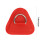 4 Stück D-Ring-Patch, Edelstahl, Rot 2