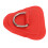 4 Stück D-Ring-Patch, Edelstahl, Rot 7