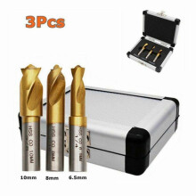 3pcs Hss Metal 6.5mm 8mm 10mm Twist Drill Bit Set Straight Shank for Hard Metal Aluminum Woodworking Diy